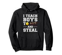 I Teach Boys to Hit and Steal | Cadeaux de Softball Sweat à Capuche