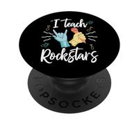 I Teach Rock Stars Professeur de Musique Rock PopSockets PopGrip Adhésif