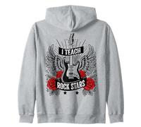 I Teach Rock Stars Rock&Roll Guitare électrique Professeur de musique Sweat à Capuche