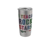 I TEACH ROCKSTARS Teacher Bande éducative pour enseignant 1re 2e 3e année Gobelet isotherme en acier inoxydable double paroi