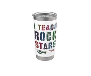 I TEACH ROCKSTARS Teacher Bande éducative pour enseignant 1re 2e 3e année Gobelet isotherme en acier inoxydable double paroi