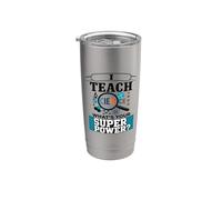 I Teach Science What's Your Super Power? Funny Teacher Gobelet isotherme en acier inoxydable double paroi