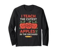 I Teach The Cutest Apples in The Orchard Cadeau Professeur Manche Longue