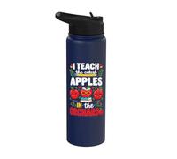 I Teach the Cutest Apples in the Orchard Cute Fall Teacher Stainless Steel Insulated Water Bottle