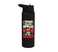 I Teach the Cutest Apples in the Orchard Cute Fall Teacher Stainless Steel Insulated Water Bottle