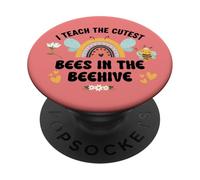 I Teach The Cutest Bees in The Bee Hive Pre School Teacher PopSockets PopGrip Adhésif