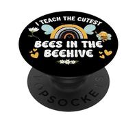 I Teach The Cutest Bees in The Bee Hive Teacher Kindergarten PopSockets PopGrip Adhésif