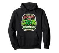 I Teach The Cutest Clovers in Patch St Patrick Day Teacher Sweat à Capuche