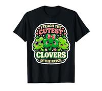 I Teach The Cutest Clovers in Patch St Patrick Day Teacher T-Shirt