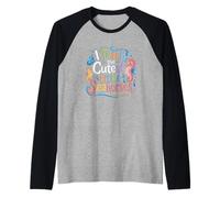 I Teach The Cutest Little Seahorses Teacher Manche Raglan