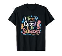 I Teach The Cutest Little Seahorses Teacher T-Shirt