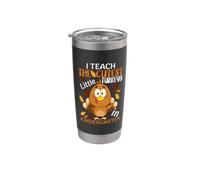 I Teach The Cutest Little Turkeys In Kindergarten Thankful Gobelet isotherme en acier inoxydable double paroi