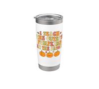 « I Teach The Cutest Pumpkins in Patch » Teacher Halloween Gobelet isotherme en acier inoxydable double paroi