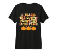 « I Teach The Cutest Pumpkins in Patch » Teacher Halloween T-Shirt Haut de Gamme