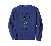 I Teach The Mighty Special Education Habilitation Educator Sweatshirt, Unisexe pour Adultes, Bleu Marine, M