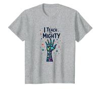 I Teach The Mighty Special Education Habilitation Educator T-Shirt, Enfant, Gris Chiné, 3 Ans