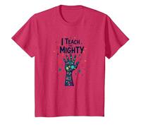 I Teach The Mighty Special Education Habilitation Educator T-Shirt, Enfant, Rouge chiné, 6 Ans