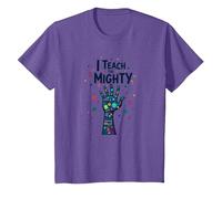 I Teach The Mighty Special Education Habilitation Educator T-Shirt, Enfant, Violet chiné, 10 Ans