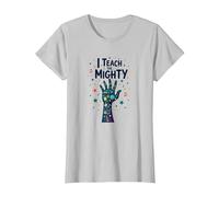 I Teach The Mighty Special Education Habilitation Educator T-Shirt, Femme, Argent, XS
