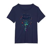 I Teach The Mighty Special Education Habilitation Educator T-Shirt, Femme Grandes Tailles, Bleu Marine, 2X
