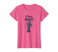 I Teach The Mighty Special Education Habilitation Educator T-Shirt, Femme, Rose chiné, M