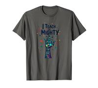 I Teach The Mighty Special Education Habilitation Educator T-Shirt, Homme, Asphalte, XL