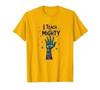 I Teach The Mighty Special Education Habilitation Educator T-Shirt, Homme, Doré Vif, 3XL