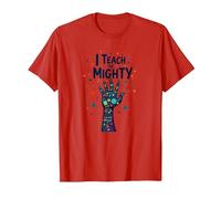 I Teach The Mighty Special Education Habilitation Educator T-Shirt, Homme, Rouge, 3XL