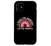 I Teach The Sweetest Hearts Rainbow Teacher Valentine's Day Coque pour iPhone 11