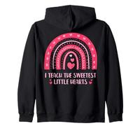 I Teach The Sweetest Little Hearts School Teacher Sweat à Capuche