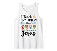 I Teach Tiny Humans About Jesus - Tuteur d'éducation Religieuse Débardeur