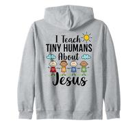 I Teach Tiny Humans About Jesus : tuteur d'éducation Religieuse Sweat à Capuche