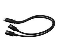 I-Tec Câble répartiteur USB-C C31DUALSPLITTERCBLPD – Audio / Données PD 100W – 30 cm Noir