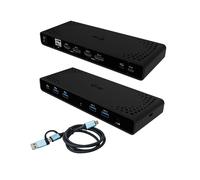 i-tec CADUA4KDOCKPDB : Station d'accueil universelle Dual 4K (2x DP, 2x HDMI) USB-C/3.0, Power Delivery 85W, 2x USB 3.1, LAN, Audio, compatible Windows/macOS/Linux