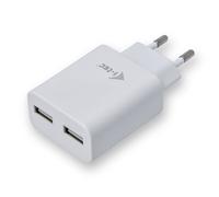 i-tec CHARGER2A4W chargeur d'appareils mobiles Téléphone portable Blanc Secteur Intérieure