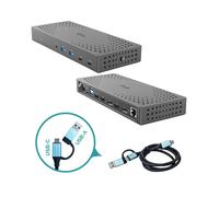 i-tec Docking Station Gen 2 USB 3.0/USB-C/Thunderbolt - Triple 4K (2x DP, 3x HDMI), Power Delivery 100W, 4x USB-A & 2x USB-C 10Gbps, GbE, Audio, Compatible Windows/macOS/Linux