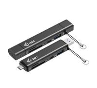 i-tec Dongle USB-C/USB-A SD・TF et 2X USB (1x USB-A・1x USB-C)・USB 3.2 Gen 1 (3.1 Gen 1) Type-A + Type-C・USB 3.2 Gen 1 (3.1 Gen 1) Type-A・USB 3.2 Gen 1 (3.1 Gen 1) Type-C・MicroSD (TransFlash)