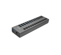 i-tec Hub USB 3.0 13 Ports Charge Rapide avec Adaptateur Secteur 60W, Rétrocompatibilité USB 2.0/1.1, Compatible Windows/macOS/Linux, U3CHARGEHUB13