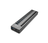 i-tec Hub USB 3.0 16 Ports avec Alimentation 90W - 16x USB 3.2 Gen 1 (3.1 Gen 1) Type-A, 10W par Port, Compatible Windows/macOS/Linux