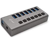 i-tec Hub USB Alimenté, Hub USB 3.0 à 7 Ports Dédiés à la Charge avec Interrupteurs Marche/Arrêt - Concentrateur USB 3.0 avec Alimentation Externe 36W