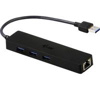 USB 3.0 Slim HUB 3 Port + Gigabit Ethernet Adapter - Concentrateur (hub) - 3 x SuperSpeed USB 3.0 + 1 x 10/100/1000 - de bureau