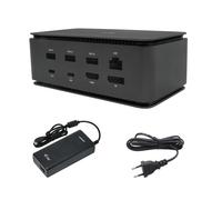 i-tec Metal USB4 Docking station Dual 4K HDMI DP with Power Delivery 80 W + Universal Charger 100 W - filaire - USB4 - 80 W - 3,5 mm - 10,100,1000 Mbit/s - noir