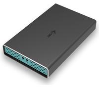 i-tec MySafe USB-C/USB-A 2x M.2 SATA Drive Metal Boîtier externe avec RAID 10Gbps