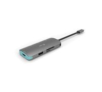 i-tec USB-C 4K Nano Station d'Accueil Métal 1x HDMI 3x USB 3.0 1x SD/MicroSD Power Delivery 100W pour Windows MacOS Android ChromeOS Thunderbolt 3 Compatible