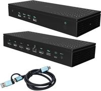 i-Tec - Station d'accueil - USB-C / USB4 / Thunderbolt 3 / Thunderbolt 4 - 3 x HDMI, 2 x DP - 1GbE - 100 watt - Europe