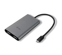 i-tec Thunderbolt 3 Dual DP Video Adapter - Thunderbolt 3 - USB type C - 1.2a - 5120 x 2880 pixels - 16/32 bits - 40 Gbit/s