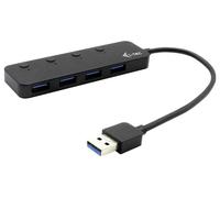 I-Tec Hub USB U3CHARGEHUB4 USB 3.0 5 GBit/s 4 ports métal noir avec interrupteurs individuels