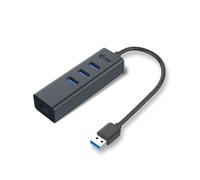 i-tec U3METALG3HUB : Hub USB 3.0 3 Ports + Adaptateur Gigabit Ethernet, Boîtier Métal, Compatible Windows/macOS/Linux/Android, RJ45, 5Gbps