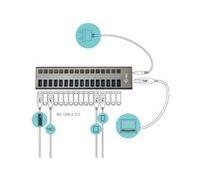 Hub USB combi i-tec I-TEC USB 3.0 Charging HUB 16 Port gris