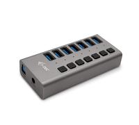 i-Tec USB 3.0 Charging HUB 7 ports + Power Adapter 36 W - Hub - 7 x SuperSpeed USB 3.0 - Desktop